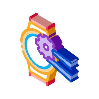 watch change gear isometric icon vector illustration