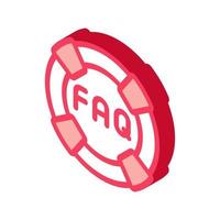 webshop faq isometric icon vector illustration