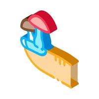 nail fungus isometric icon vector illustration