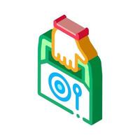 food container delivery isometric icon vector illustration