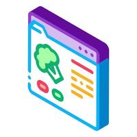 food order web site isometric icon vector illustration