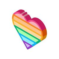 ilustración de vector de icono isométrico de corazón lgbt