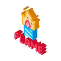 firework flame isometric icon vector illustration