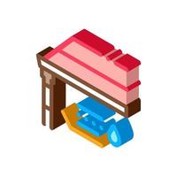 roof gutter system isometric icon vector illustration