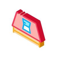 roof opened window isometric icon vector illustration