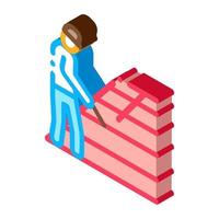 roofer repair roof isometric icon vector illustration