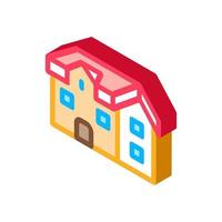 house roof type isometric icon vector illustration