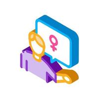 man talking about gay isometric icon vector illustration