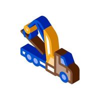 loading wood machine isometric icon vector illustration