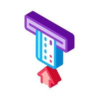 card insert in bank terminal isometric icon vector illustration