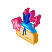 aroma odor parfume stick isometric icon vector illustration