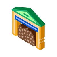 logging storage isometric icon vector illustration