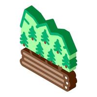 logging forest isometric icon vector illustration