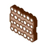 tree trunk heap isometric icon vector illustration