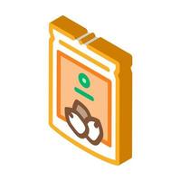 nut package isometric icon vector illustration