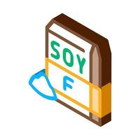 soy flour package isometric icon vector illustration