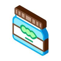 soy beans jar isometric icon vector illustration