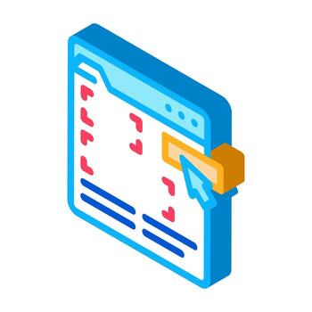 editar sitio web icono isométrico ilustración vectorial vector