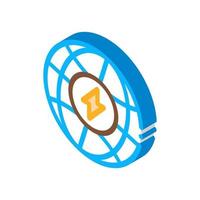 planet energy isometric icon vector illustration color
