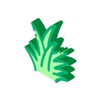 color de ilustración de vector de icono isométrico de arbusto tropical
