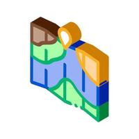 map location isometric icon vector illustration color