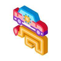 car navigation isometric icon vector illustration color