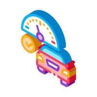 speed control isometric icon vector illustration color