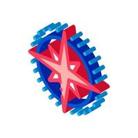 compass sign isometric icon vector illustration