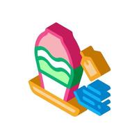 tienda de flores que vende jarrón icono isométrico ilustración vectorial vector