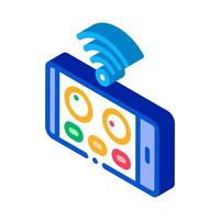 drone phone application remote control isometric icon vector illustration