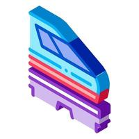 electromagnetic train isometric icon vector illustration