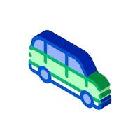 transporte público automóvil icono isométrico ilustración vectorial vector