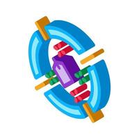 label target aim isometric icon vector illustration