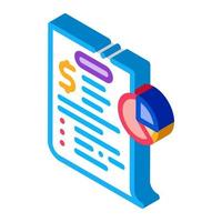 paymqnt contract isometric icon vector illustration