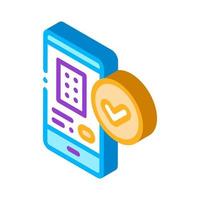 Smartphone Application isometric icon vector illustration