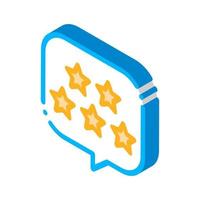 Five Stars In Text Box Frame isometric icon vector illustration