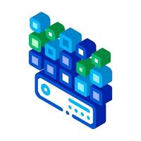 Networking Artificial Big Data Center isometric icon vector illustration