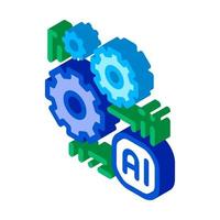 Artificial Intelligence Ai Chip isometric icon vector illustration