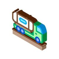 juice concentrate delivering truck isometric icon vector illustration