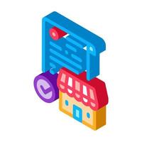 franchise contract agreement isometric icon vector illustration