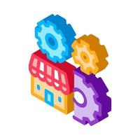 franchise working business isometric icon vector illustration