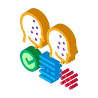 deepfake settings isometric icon vector illustration