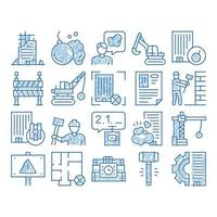 Demolition Building icon hand drawn illustration vector