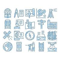 Topography Research icon hand drawn illustration vector