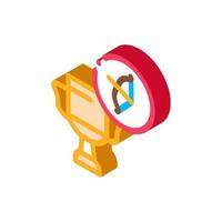 Archery Championship Cup isometric icon vector illustration