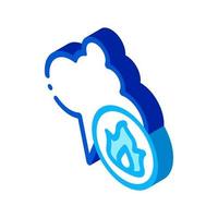 liquefied gas comes into cloud isometric icon vector illustration