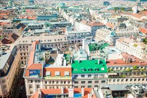 View from St. Stephen's Cathedral over Stephansplatz square in Vienna, capital of Austria on sunny day photo