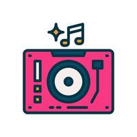 turntable icon for your website, mobile, presentation, and logo design. vector