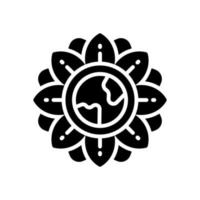 earth flower icon for your website, mobile, presentation, and logo design. vector