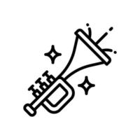 trumpet icon for your website, mobile, presentation, and logo design. vector